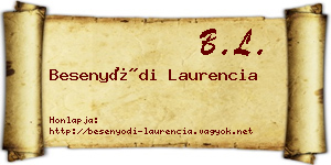 Besenyődi Laurencia névjegykártya